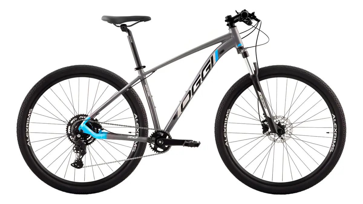 Bicicleta Oggi Big Wheel 7.0 aro 29 cor grafite/azul/cinza