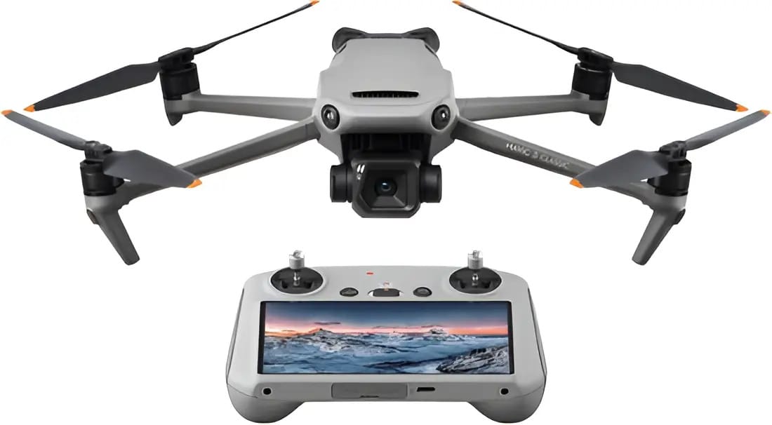 Drone DJI Mavic 3 Classic (DJI RC) com dual câmera 5.1K cinza 1 bateria