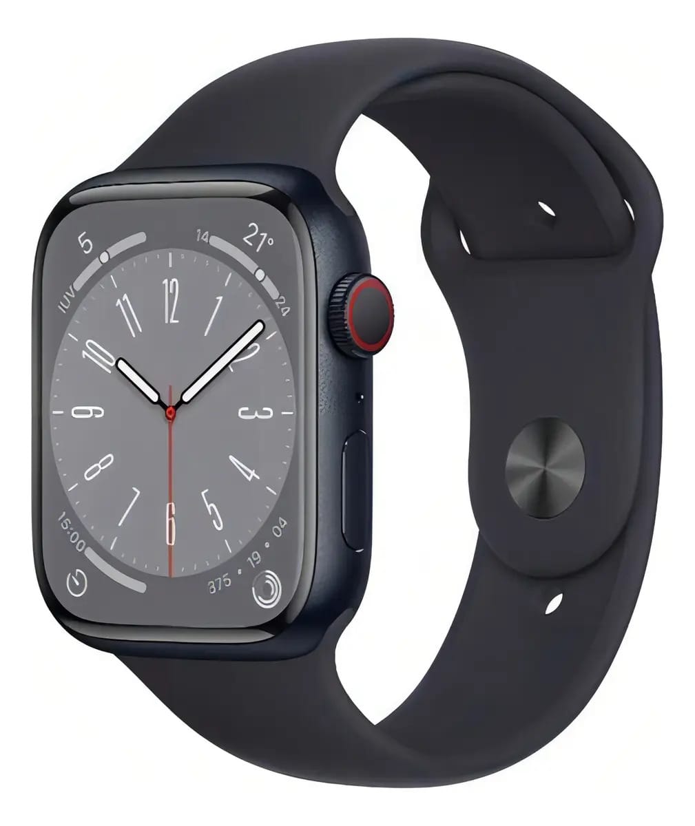 Apple Watch Series 8 Gps 41mm Caixa De Alumínio Meia-noite Cor Da Pulseira Meia-noite/padrão