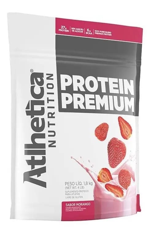 Whey Protein Premium 1,8kg - Atlhetica Nutrition Sabor Morango