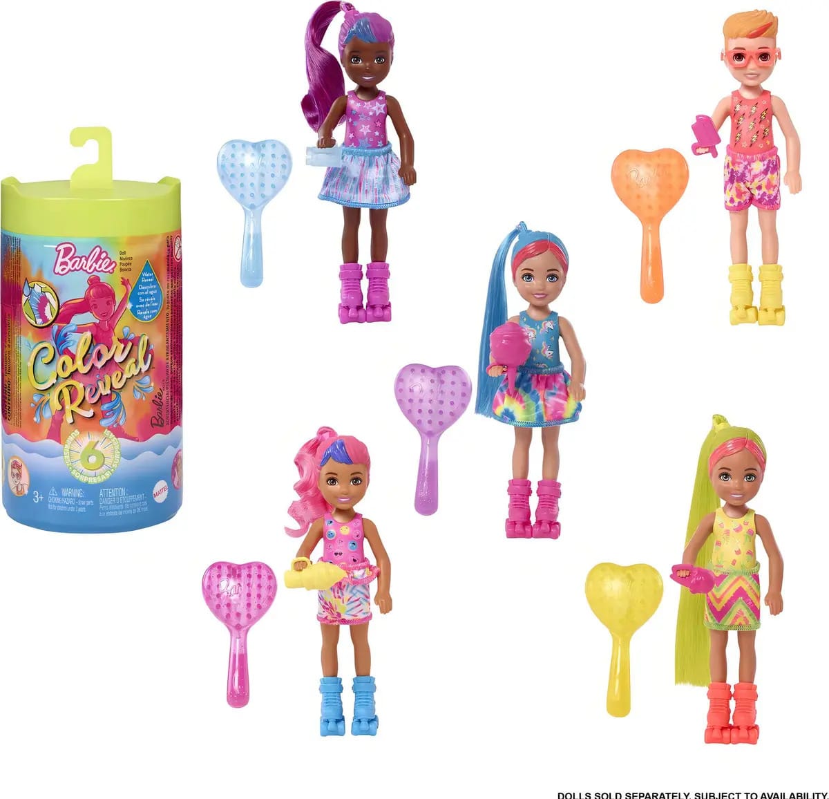 Barbie Color Reveal — Série de bonecas pequenas e acessórios