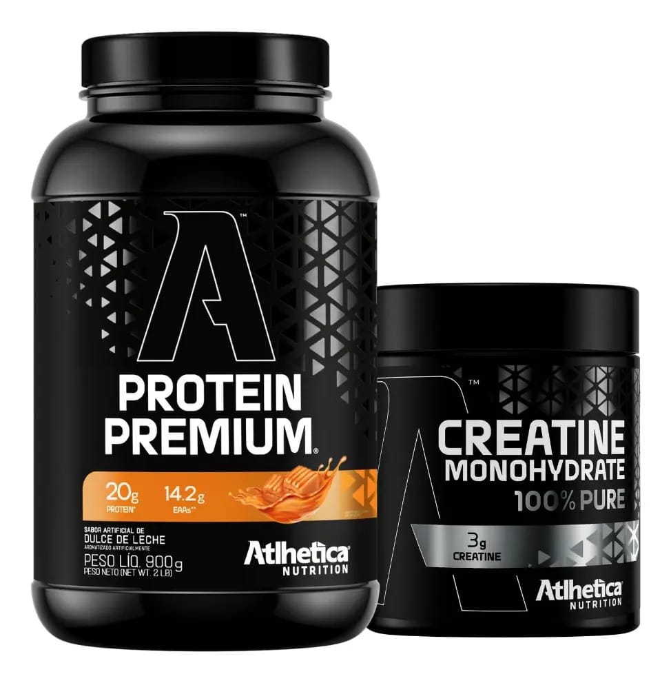 Proteina Premium Isolado Doce Leite 900g Creatina Atlhetica Sabor Sem Sabor