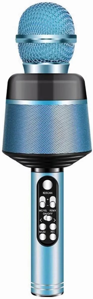 Microfone sem fio Bluetooth Ultravoice Blue LED Karaoke