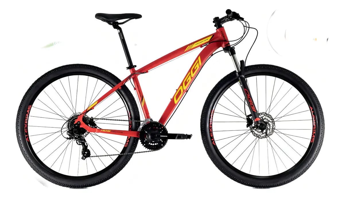 Bicicleta Oggi Hacker Hds Aro 29 24v Hidraulico Verm/amarelo