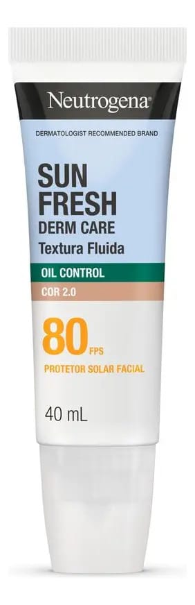 Neutrogena Sun Fresh Derm Care Oil Control Fluido Cor 2.0 FPS 80 40mL
