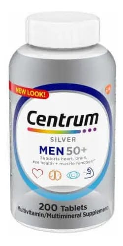 Centrum Silver Masculino Men Homem 50+ 200 Caps Sem Sabor