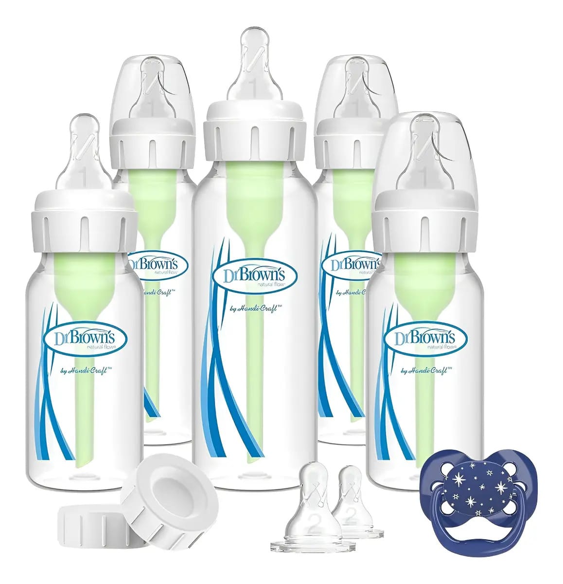 Conjunto de garrafas e bules de 15 peças, cor transparente natural, Dr Browns