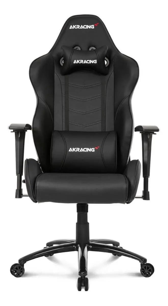 Cadeira de escritório Akracing LX gamer ergonômica preta com estofado de couro sintético