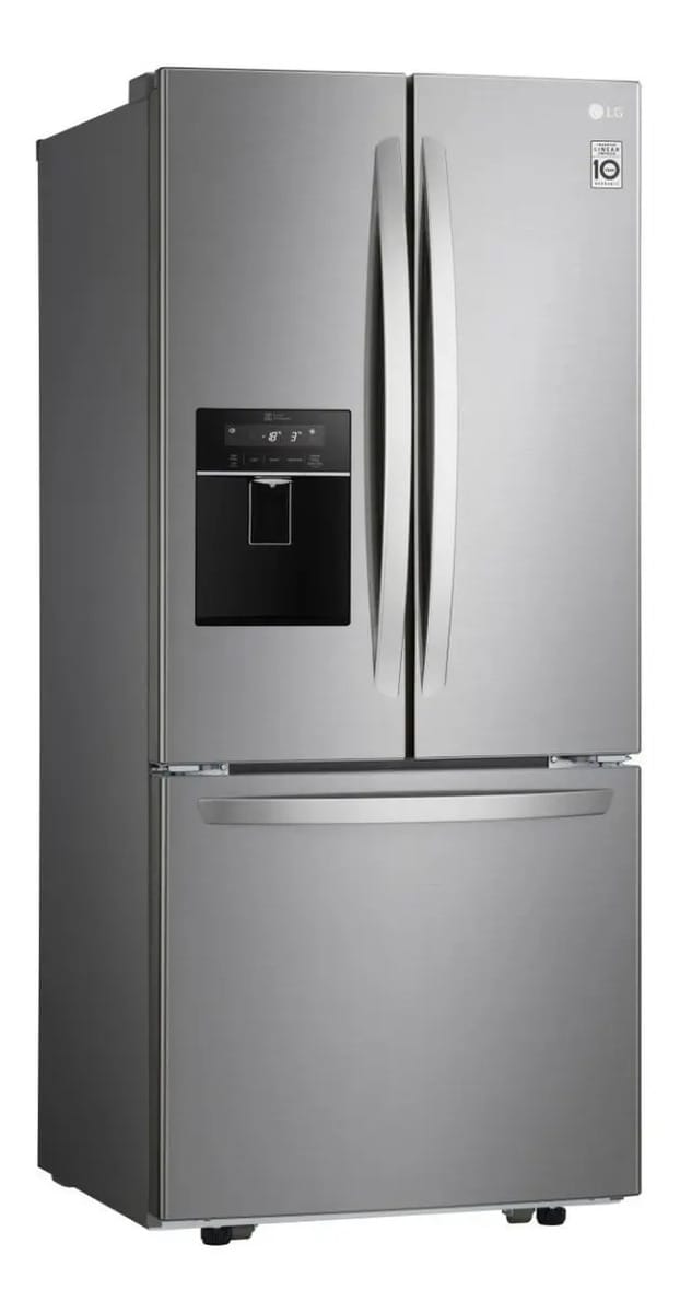 Inversor Nevecón no frost LG French Door LM22SGPK prata com freezer 617L