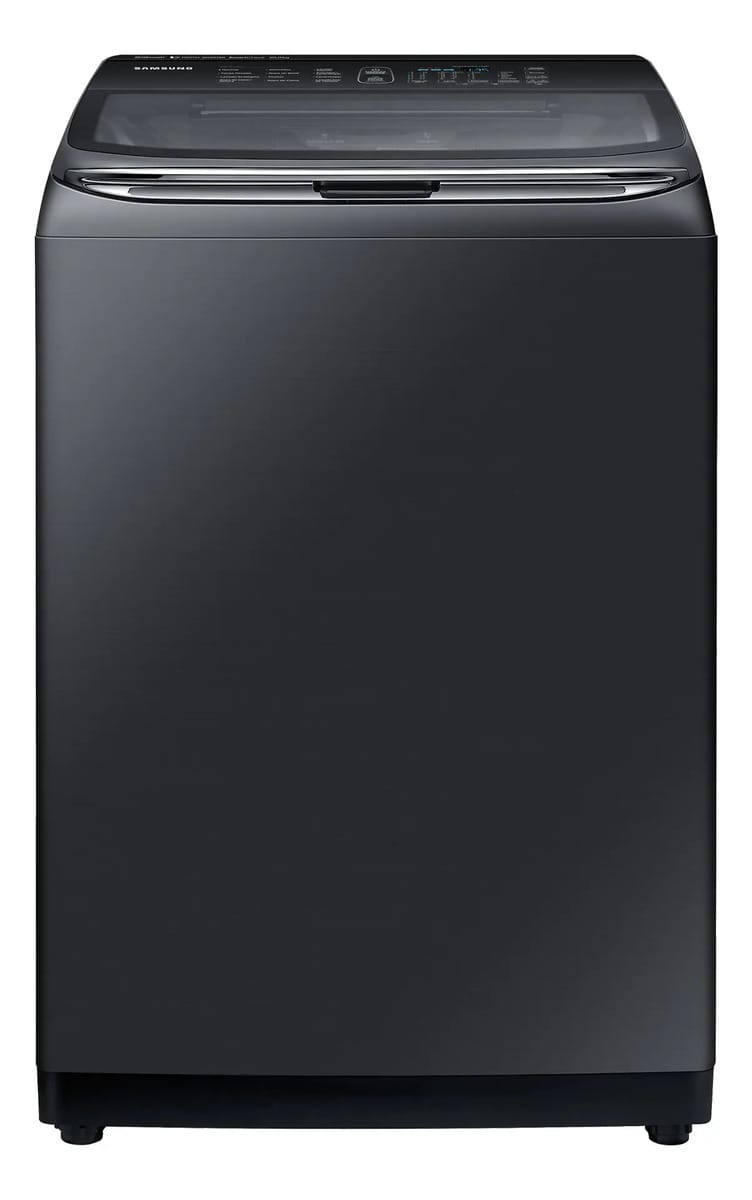 Lavadora automática Samsung WA20M8700G inversor preto inoxidável 20kg