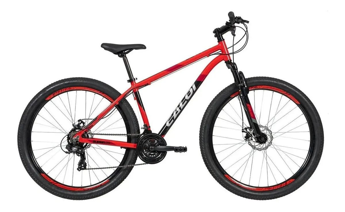 Bicicleta mountain bike Caloi MTB Recreacional Supra 29 tamanho do uadro M - vermelho