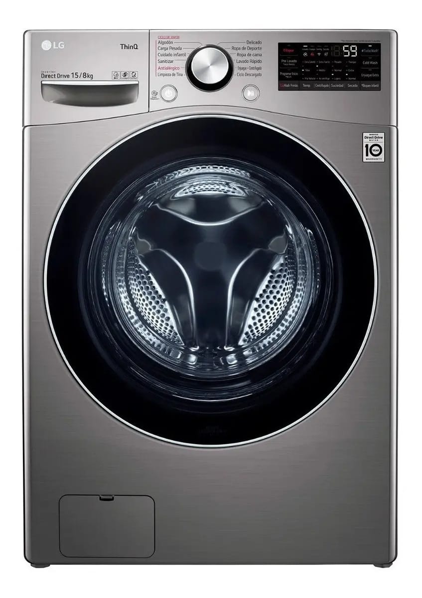 Inversor LG WD15DG2S6 lavadora-secadora automática Silver Stone 15 kg