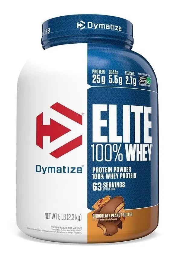 Suplemento en pó Dymatize Elite Whey Protein Whey protein de Elite 100% Whey Protein sabor chocolate peanut butter x 2.3kg