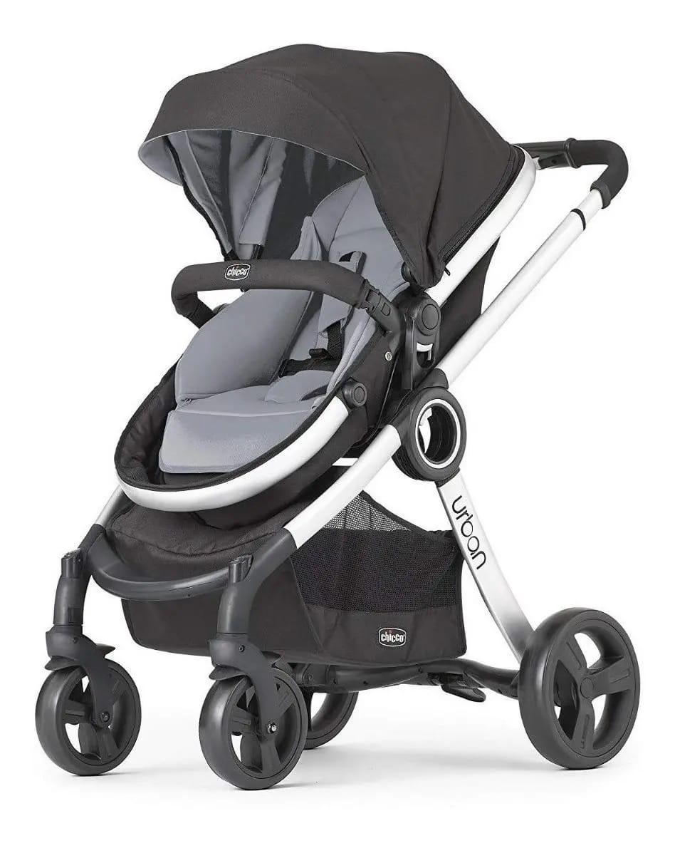 Carrinho de bebê de paseio travel system Chicco Urban Dúo preto e cinza