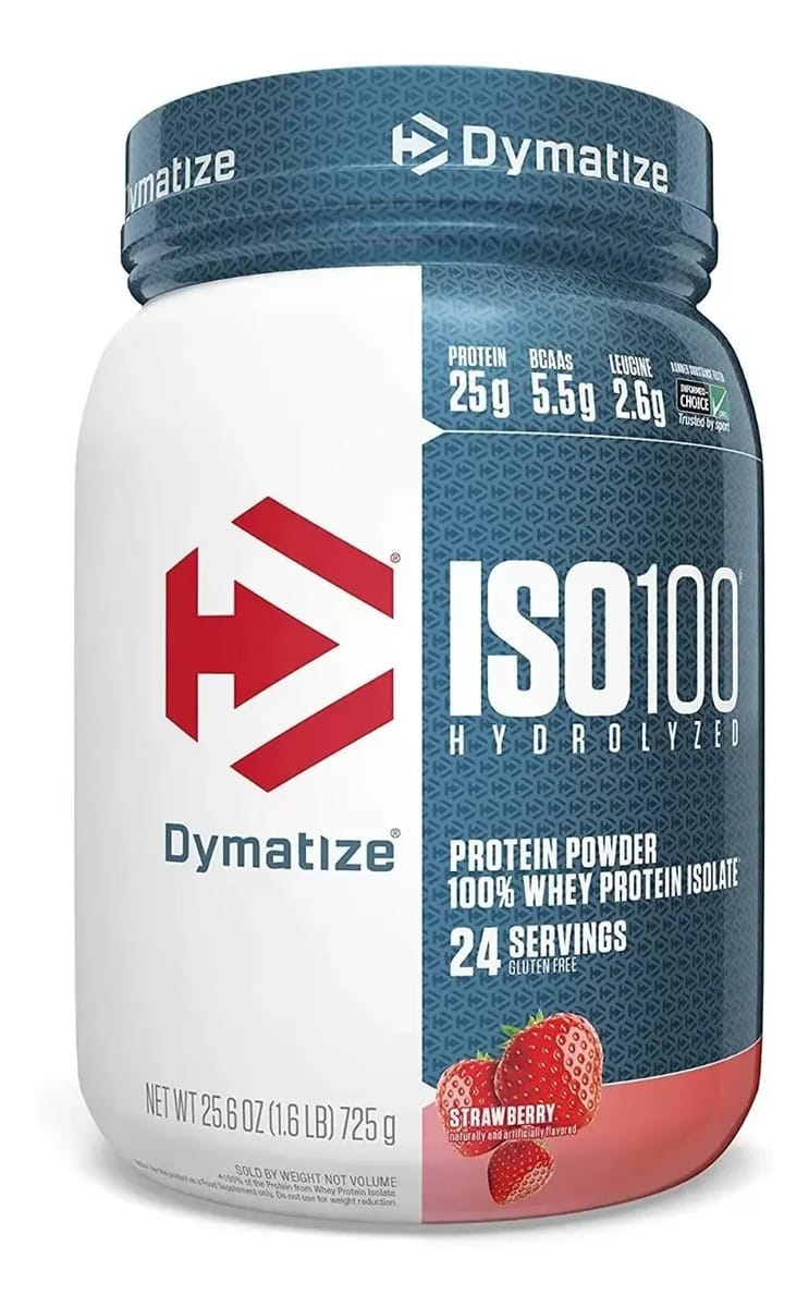 Suplemento Dymatize Whey Protein 725g em Pó Sabor Strawberry