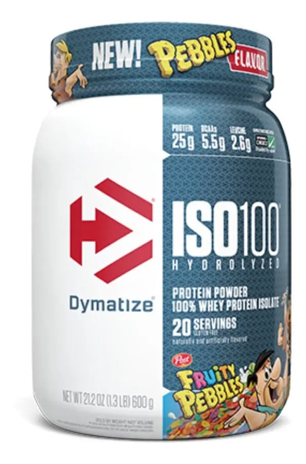 Suplemento Dymatize Whey 640g em Pó Sabor Fruity Pebbles