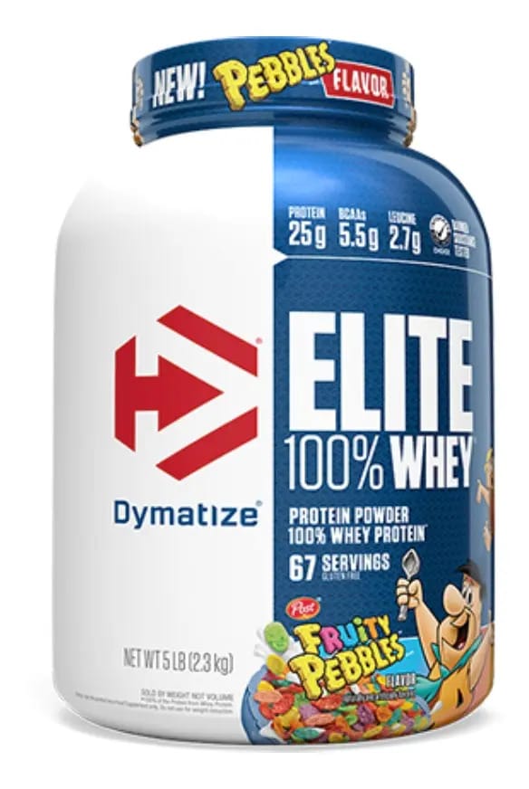 Suplemento en pó Dymatize Elite Whey Protein Whey protein de Elite 100% Whey Protein sabor fruity pebbles x 2.3kg