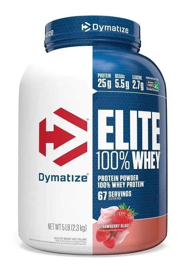 Suplemento en pó Dymatize Elite Whey Protein Whey protein de Elite 100% Whey Protein sabor strawberry x 2.3kg