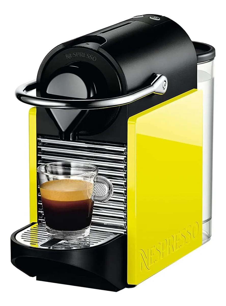 Nespresso Pixie automatic-bean-to-cup 220V Lemon neon/Black