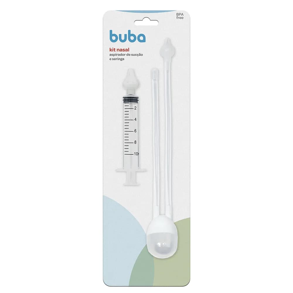 Kit Aspirador Nasal de Sucção com Seringa Buba