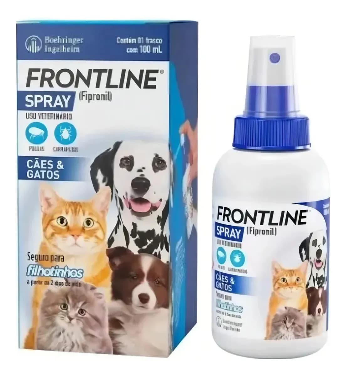 Spray antiparasitário para Pulga Merial Frontline Spray 100ml para Cão y Gato