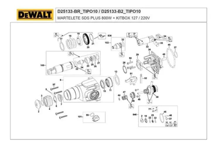 Luva Para Martelete Dewalt D2133 E D25134 - N417853