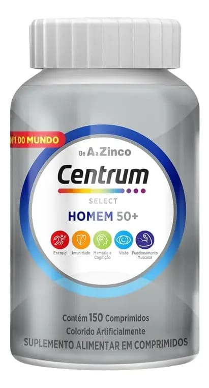 Multivitamínico para Idosos Centrum Homem Select 50 + 150 Comprimidos