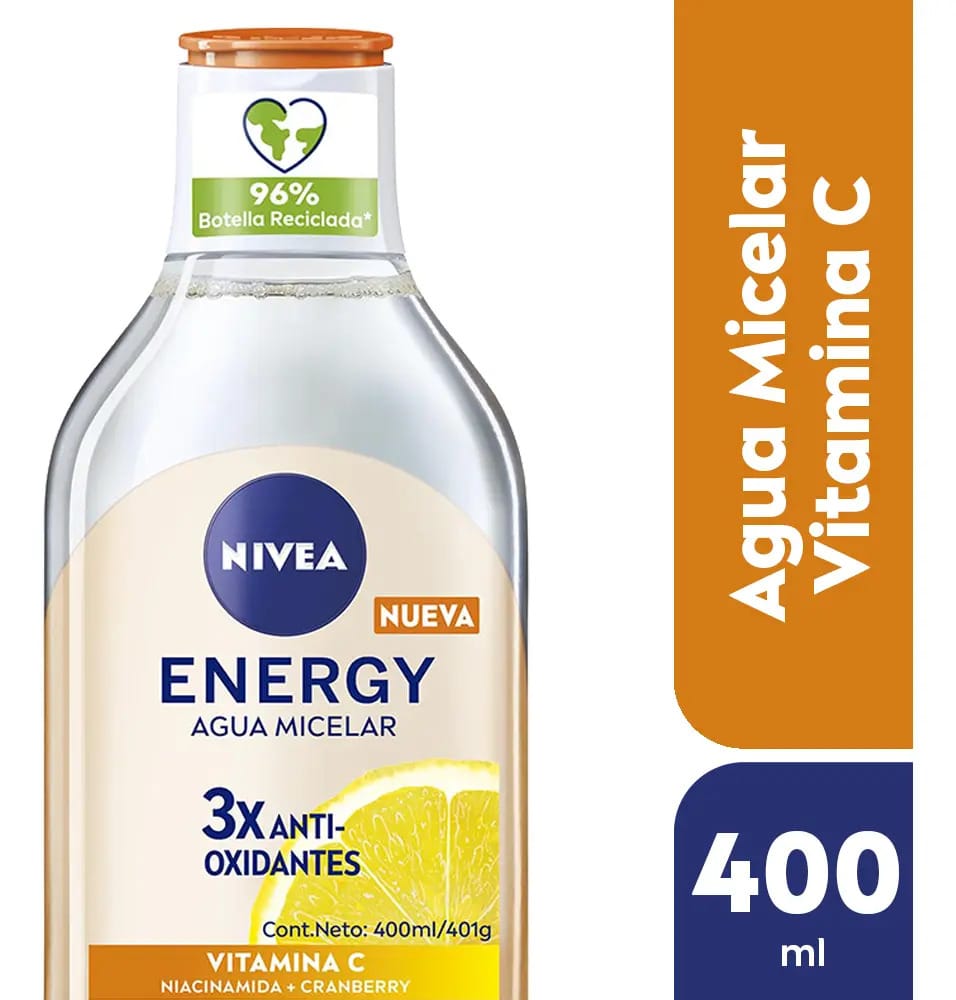 Agua Micelar Nivea Energy Vitamina C 400ml