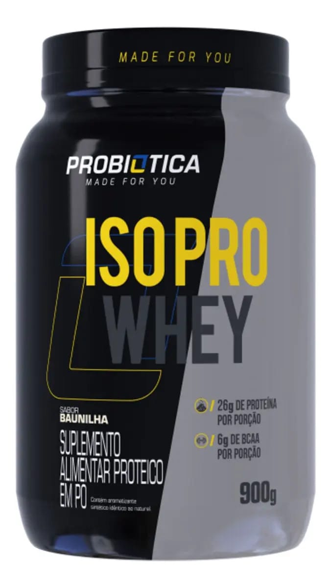 Iso Pro Whey 900g Probiótica Baunilha