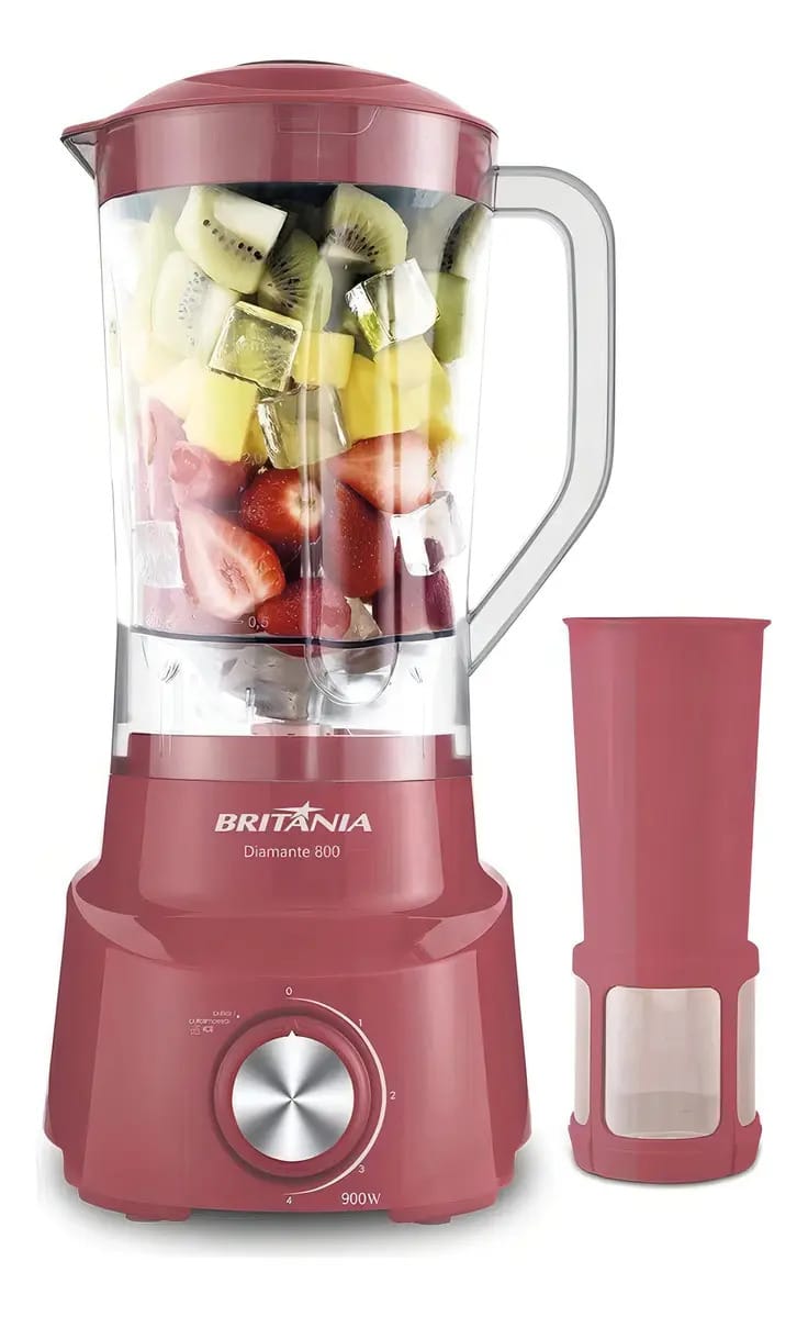 Liquidificador Britânia Diamante Sweet Rosa 900w