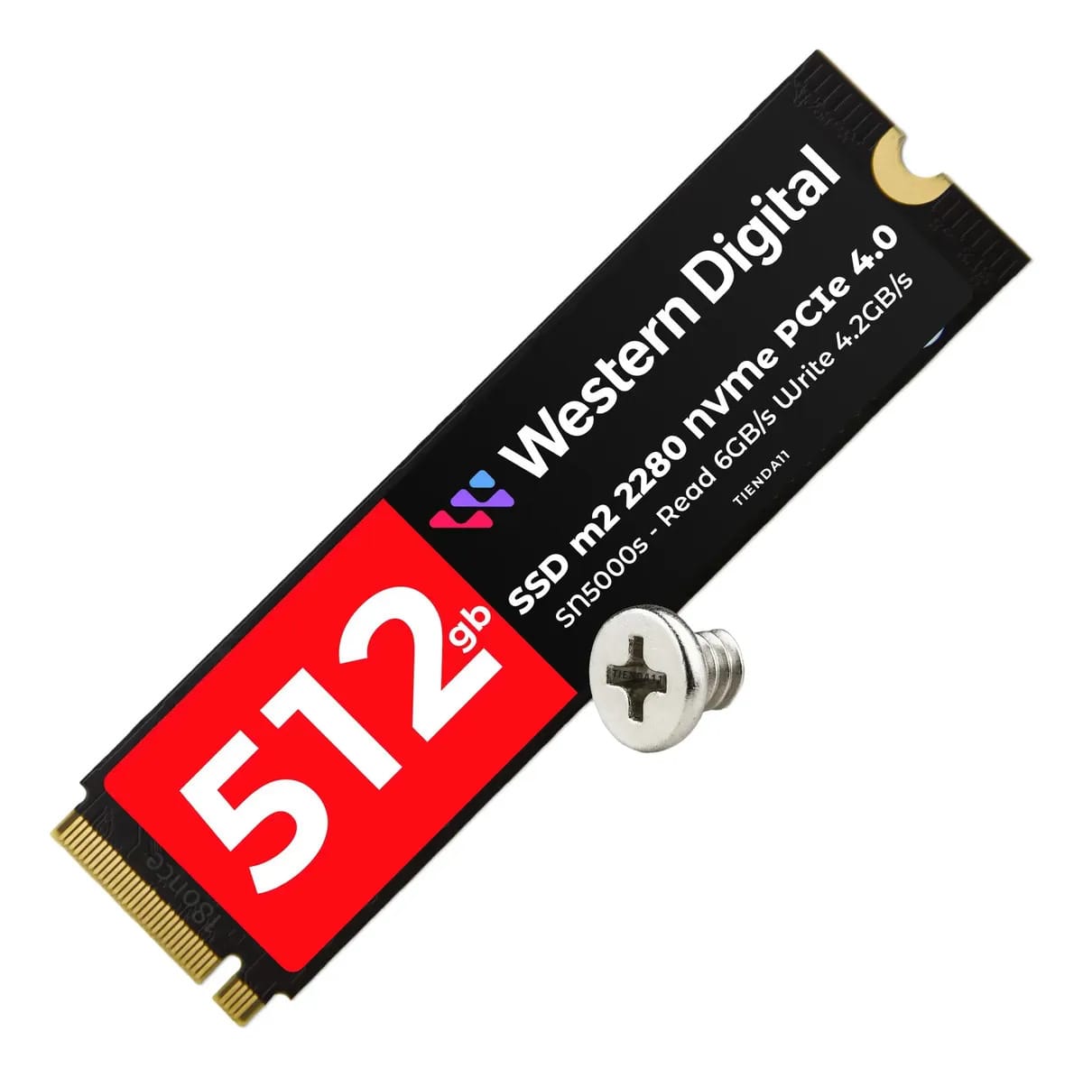 Ssd Wd 512gb Nvme M2 2230 2280 SN5000s (com parafuso) Tamanho 2280