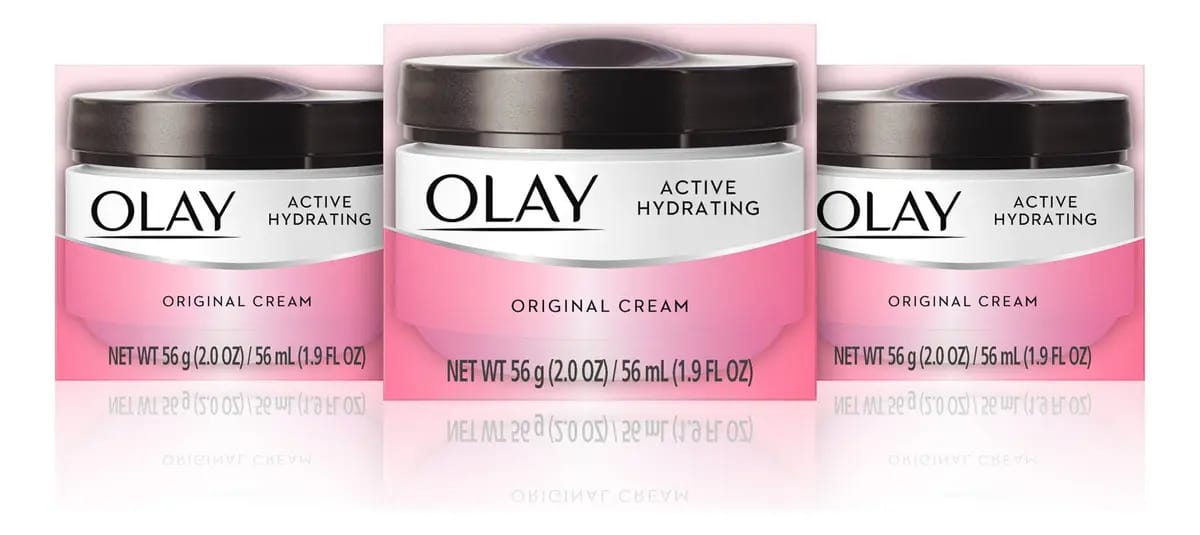 Creme facial hidratante Olay Active, 60 ml, pacote com
