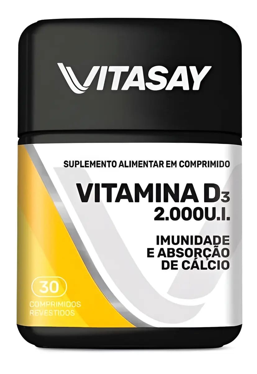 Vitasay Suplemento Vitamínico D3 2000ui 30 Comprimidos Sem Sabor