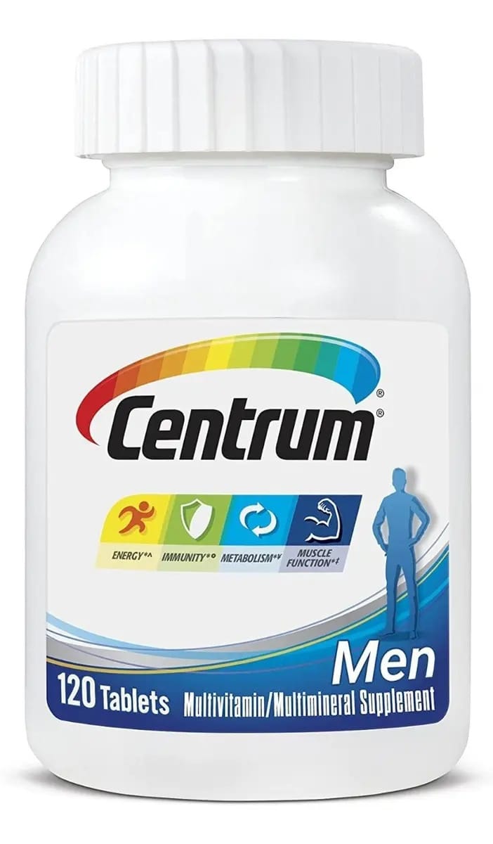 Multivitaminas Centrum Men Americano 120 para homens, sem sabor