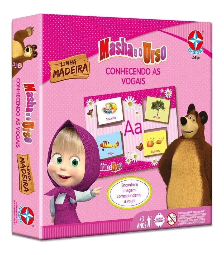 Jogo Conhecendo As Vogais Masha E O Urso - Estrela Estrela