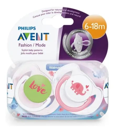 Chupeta Freeflow Fashion - Elefante - 6-18m - Philips Avent