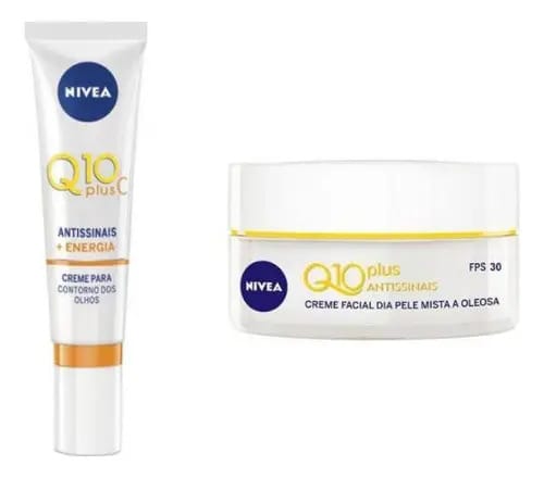Kit Nivea Q10 Antissinais Area Dos Olhos+creme Facial 15fps