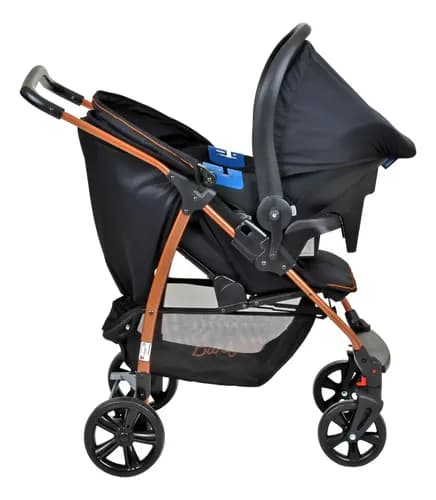 Travel System Ecco Preto Cobre - Burigotto