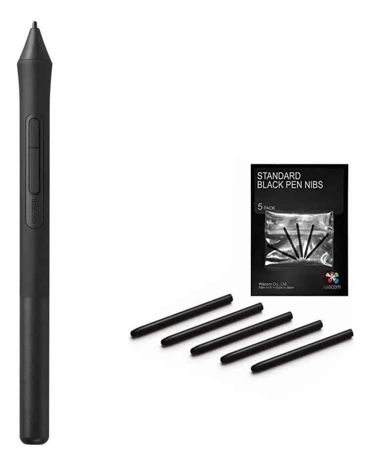 Lápis Wacom LP1100k 4k Intuos + 5 pontas de substituição Ack20001