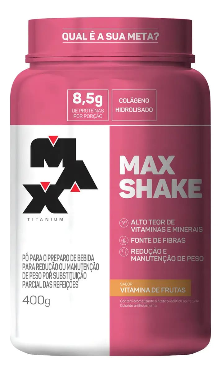 Max Shake - 400g - Max Titanium Sabor Vitamina de frutas