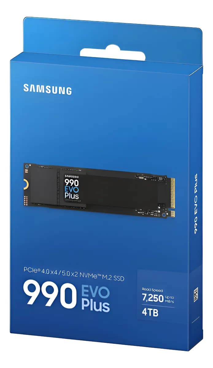 Ssd Samsung 990 Evo Plus 4tb Nvme M.2 Pcie 4.0/5.0 - Velocidade Extrema Para Gamers E Edição 4k | Samsung