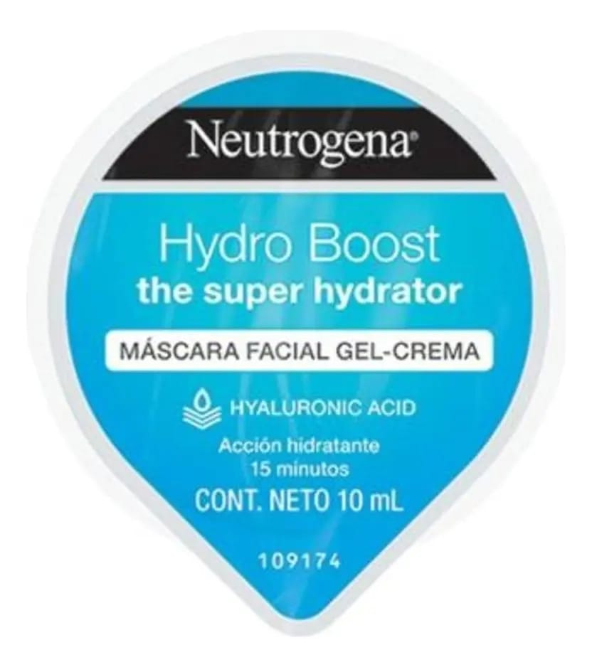 Gel de máscara facial Neutrogena Hydro Boost, creme acidohial, tipo de pele normal a mista