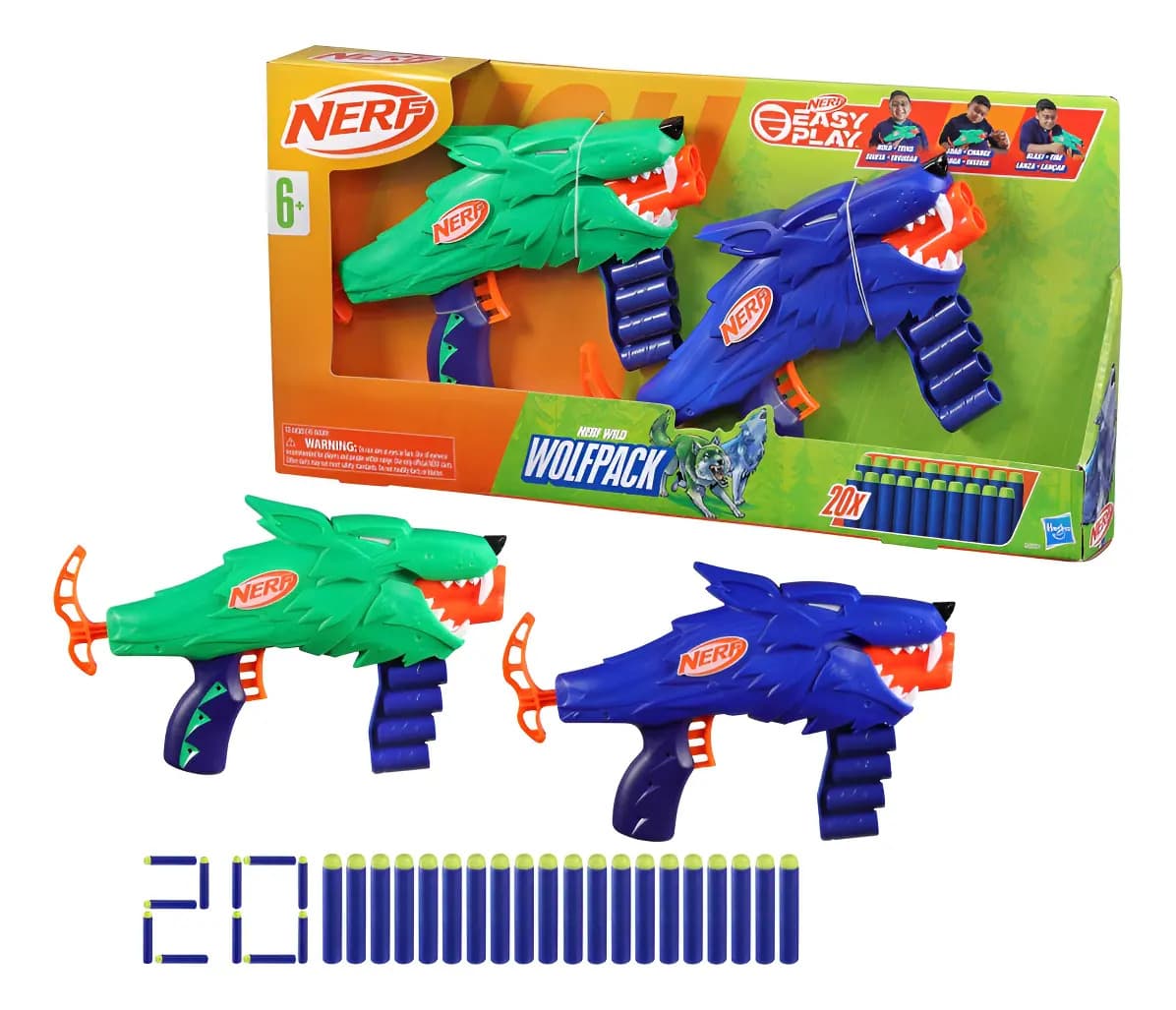 Lançador Nerf Wild Wolfpack - Hasbro G0031