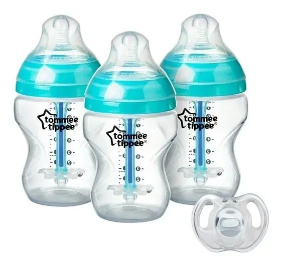 Garrafas Tommee Tippee - Conjunto de alimentação verde com mamadeira