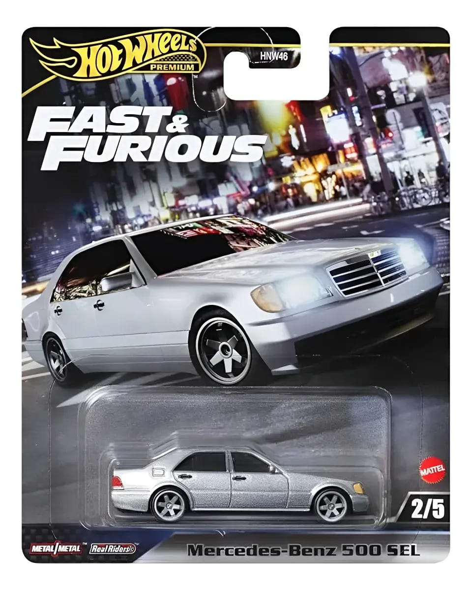 Hot Wheels Premium Mercedes-benz 500 Sel Fast & Furious Cinza