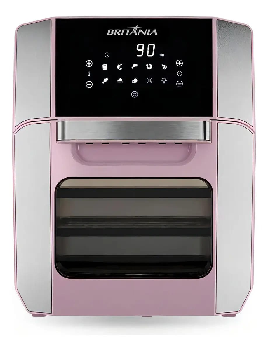 Fritadeira Air Fryer Oven Britânia Rosa 12l 1800w Bfr2150rs