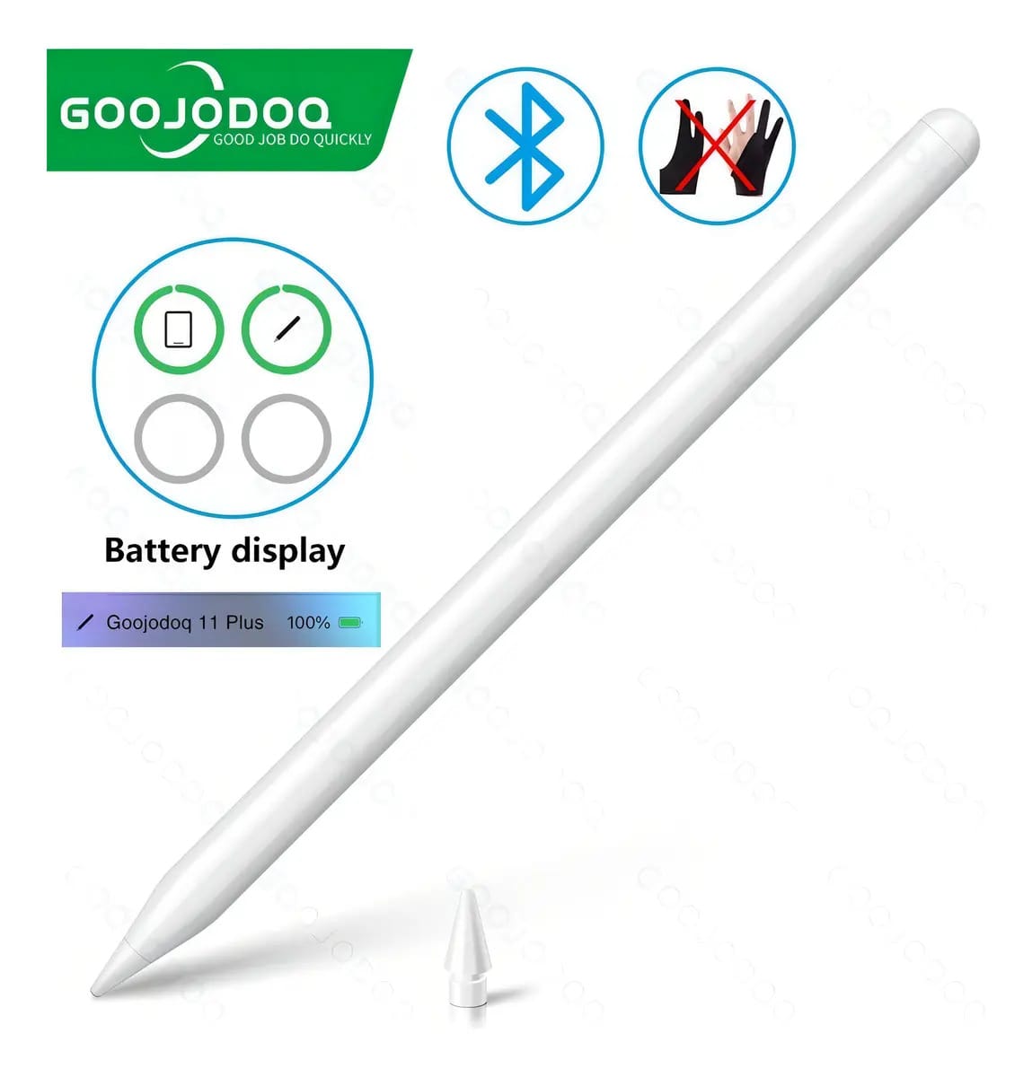 Caneta GOOJODOQ S Pen para iPad 2018-2021 - branca