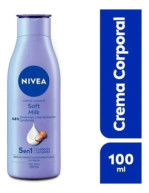 2 Pçs Creme Corporal Hidratante Nivea Soft Milk Soft Milk 10 Fragrância Neutra
