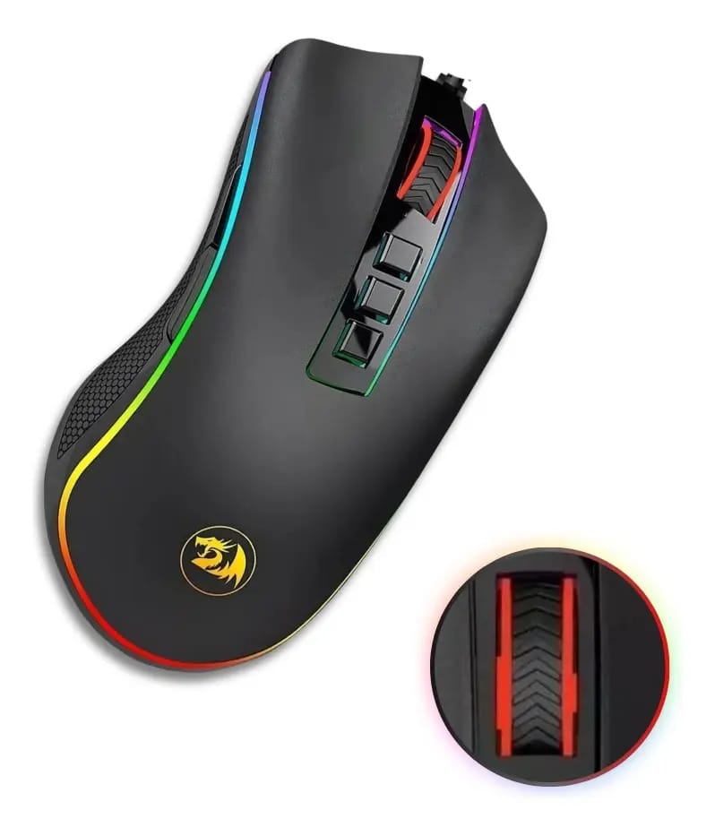 Redragon Redragon Cobra Mouse Redragon Cobra Chroma M711 Preto Com Led Eficiente Preto