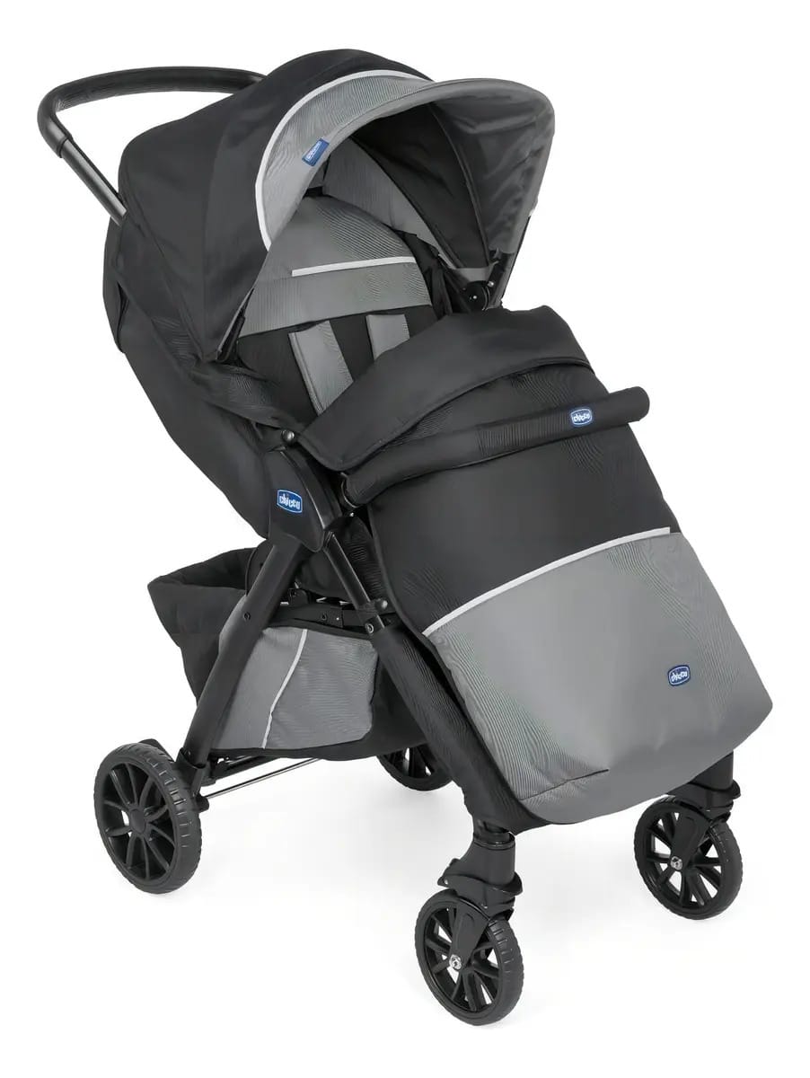 Carrinho de bebê de paseio travel system Chicco Trío Kwik.One preto-azeviche